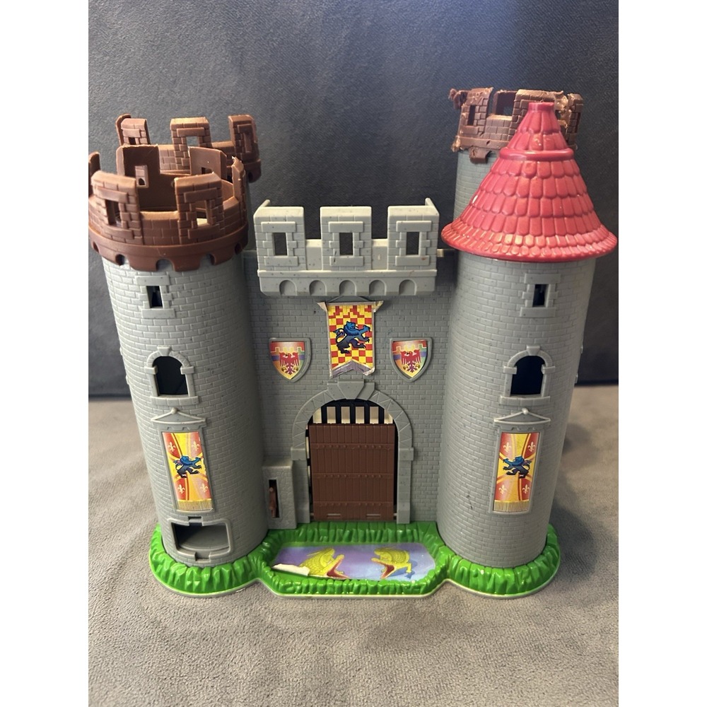 Vintage Blue Box Tiny Dreams Hidden Adventure Castle Medieval Playset
